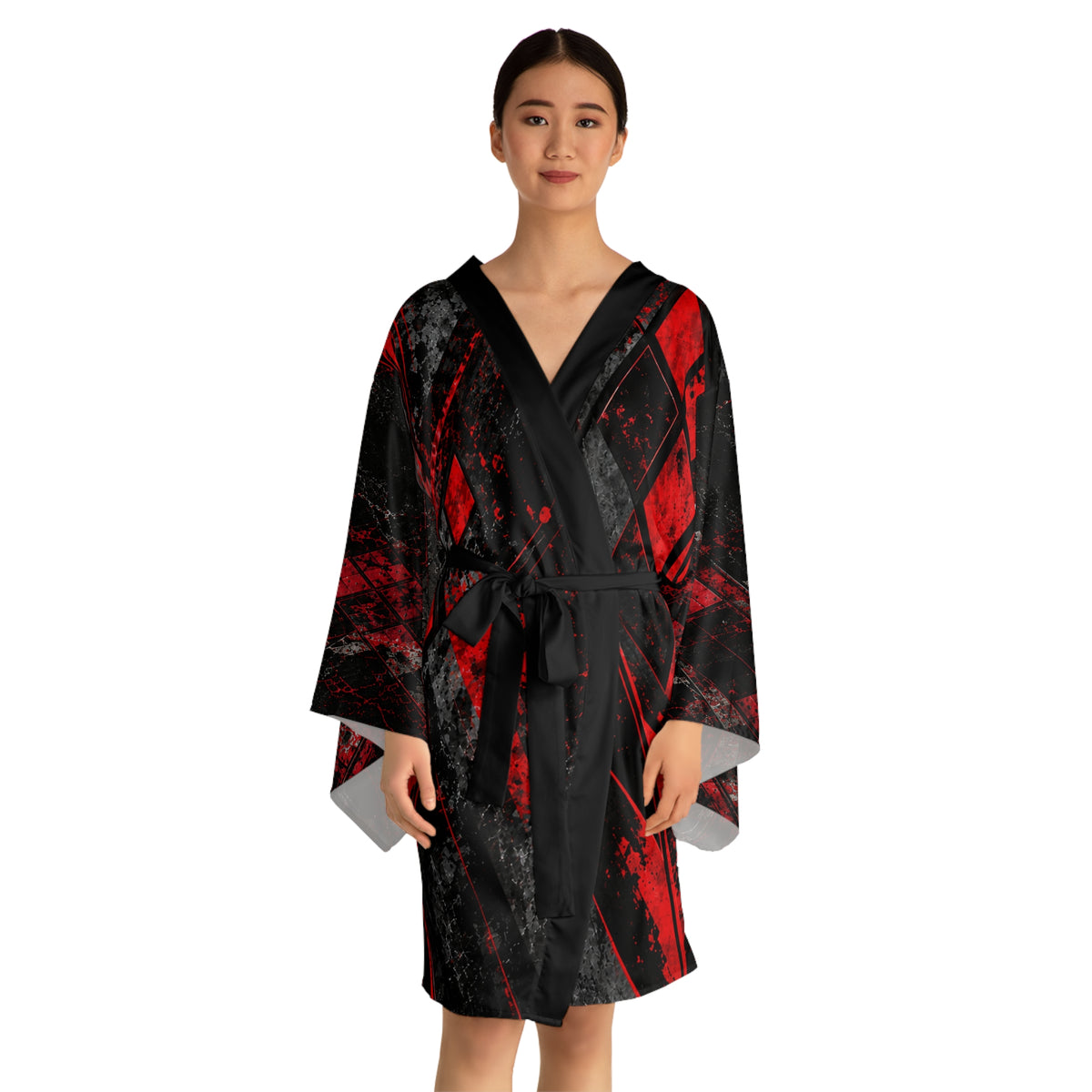 Crimson Vice Harlequin | Kimono Robe