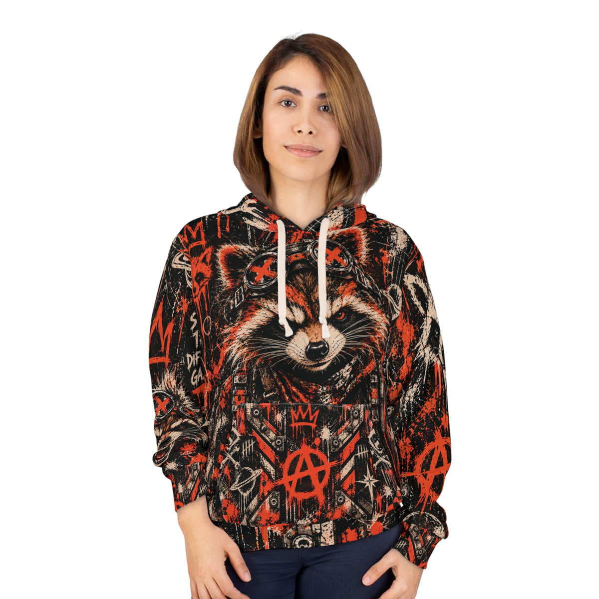 SCRAP ROYALTY Cyberdelia Crew | All-Over Print Hoodie