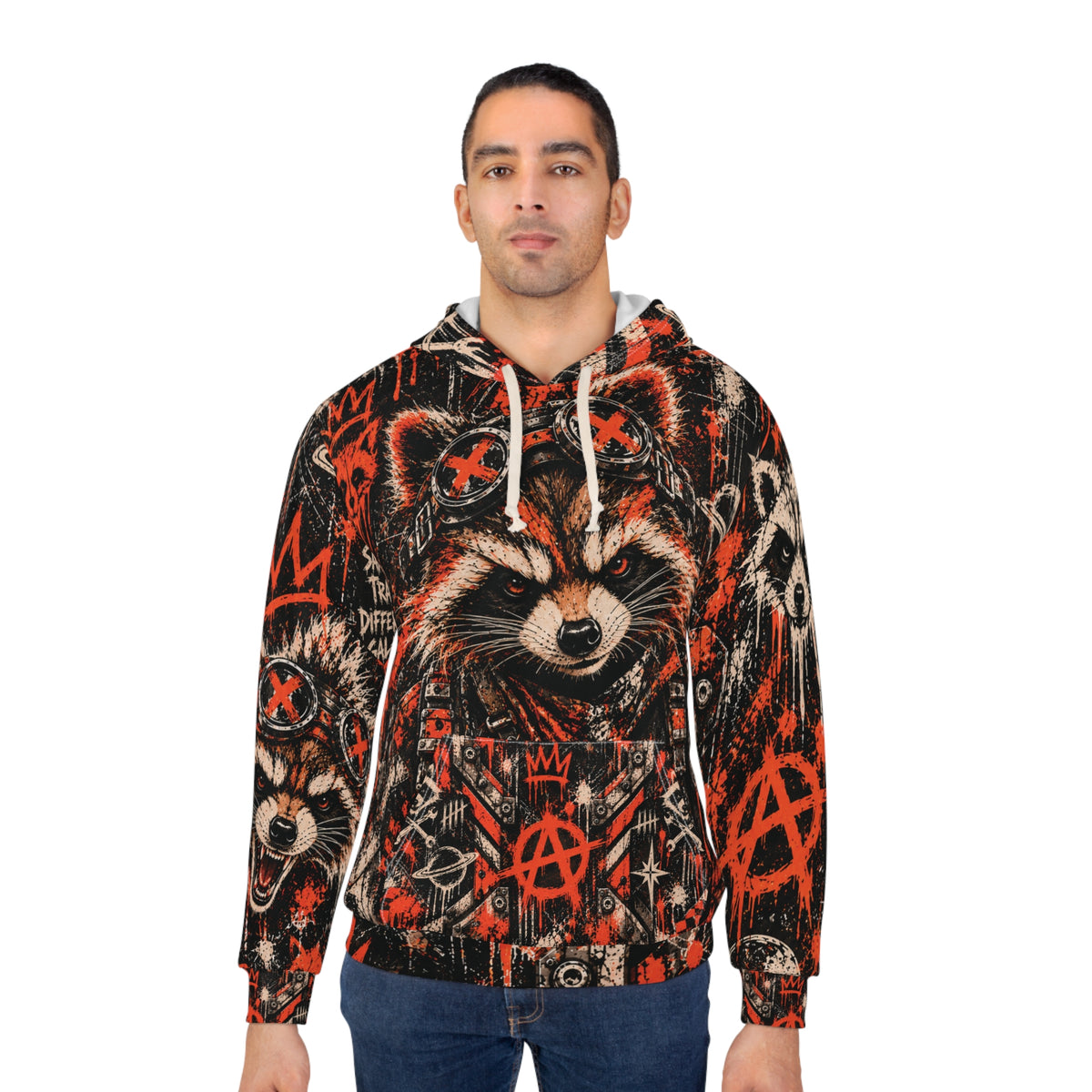 SCRAP ROYALTY Cyberdelia Crew | All-Over Print Hoodie