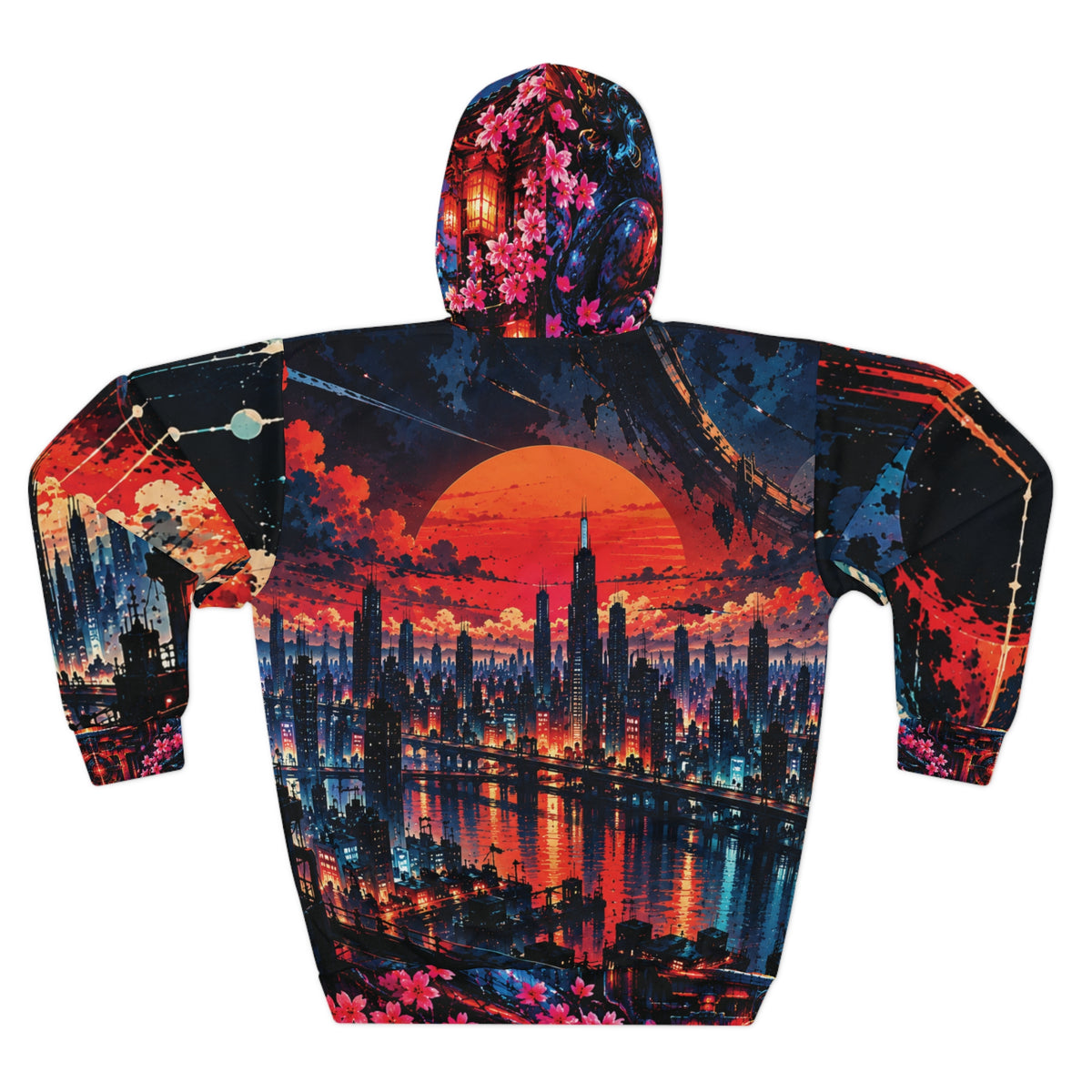 After the Fall Cyberpunk All-Over Print Hoodie
