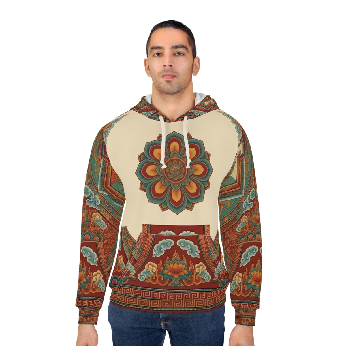 The Saffron Gate — All-Over Print Hoodie