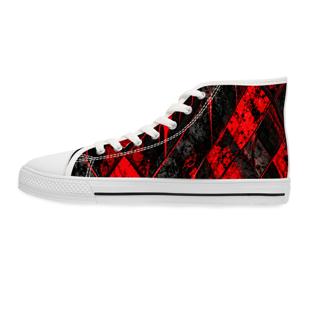 CRIMSON VICE Women's High-Top Sneakers | Cyberdelia Skunkworks