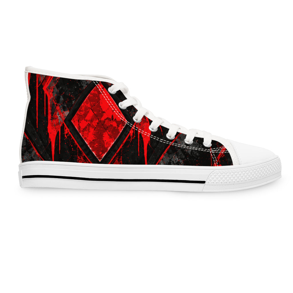 CRIMSON VICE Women's High-Top Sneakers | Cyberdelia Skunkworks