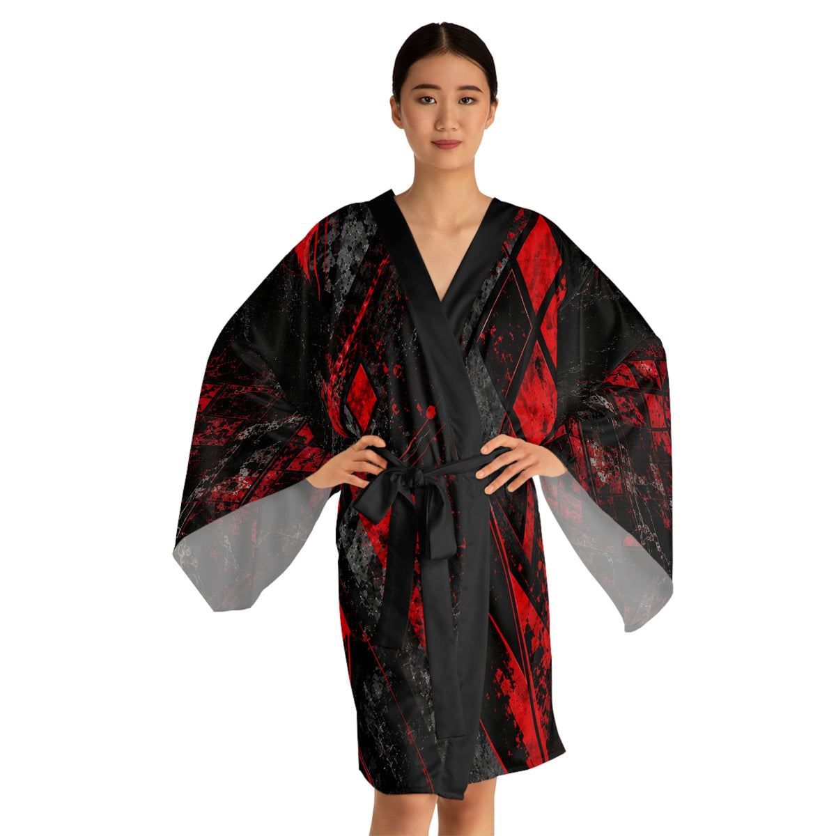 Crimson Vice Harlequin | Kimono Robe