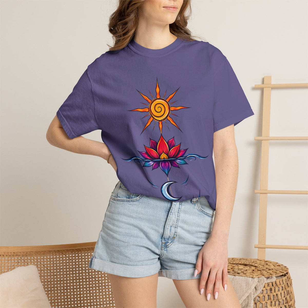 Solar Lotus — Krystal Starr Celestial Wear Unisex Graphic Tee