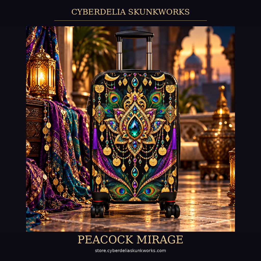 Peacock Mirage | Hard-Shell Spinner Suitcase