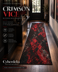 CRIMSON VICE Statement Area Rug | Cyberdelia Skunkworks