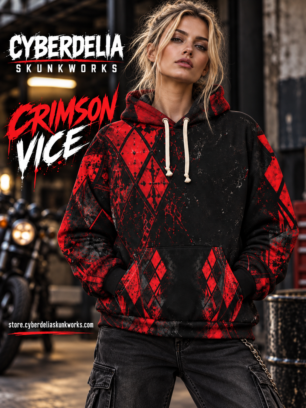 Crimson Vice | AOP Hoodie