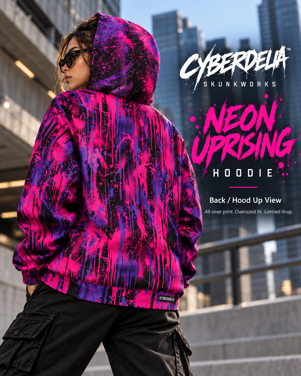 Neon Uprising | All-Over Print Hoodie