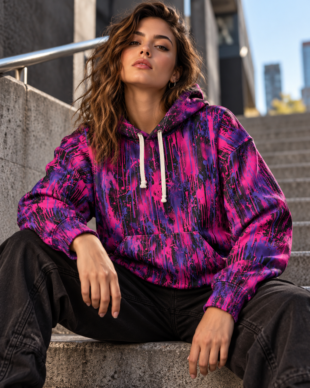 Neon Uprising | All-Over Print Hoodie