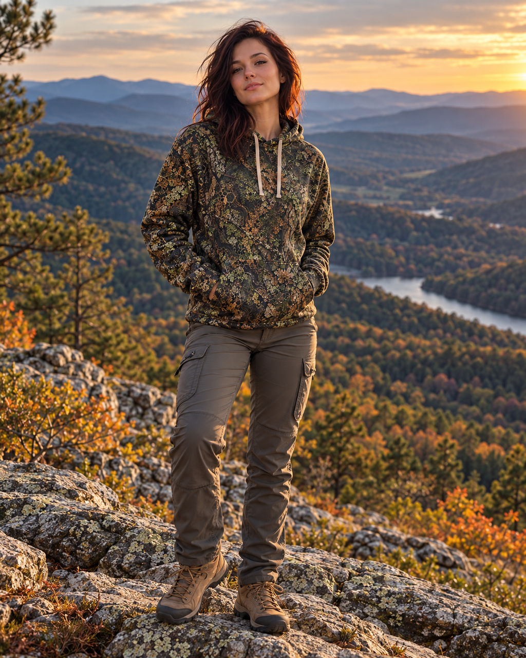 Ouchita Mountain Woodland AOP HOODIE