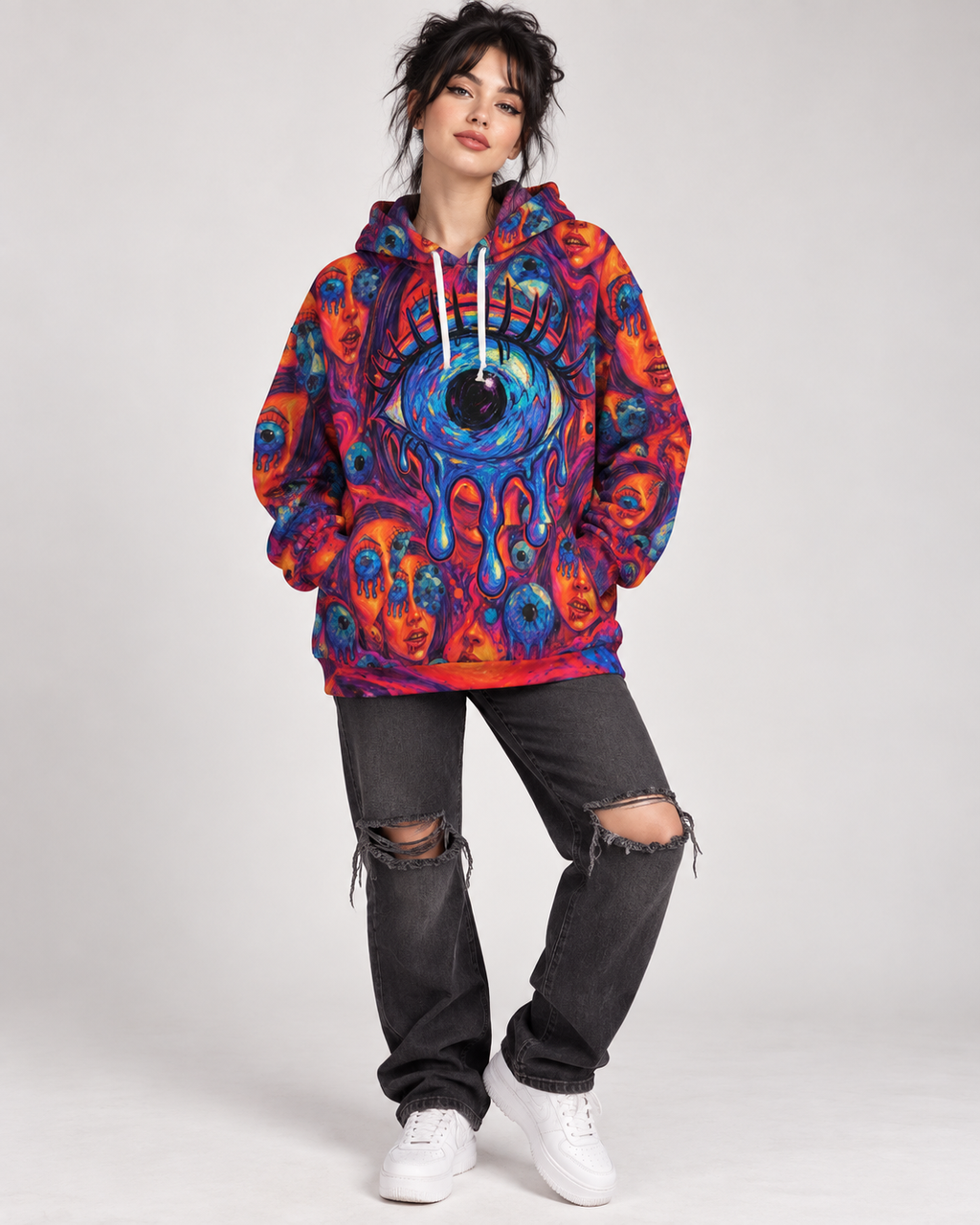 ALL EYES ON HER - The Last Ride of the American Dream Collection Cyberdelia Skunkworks - AOP HOODIE