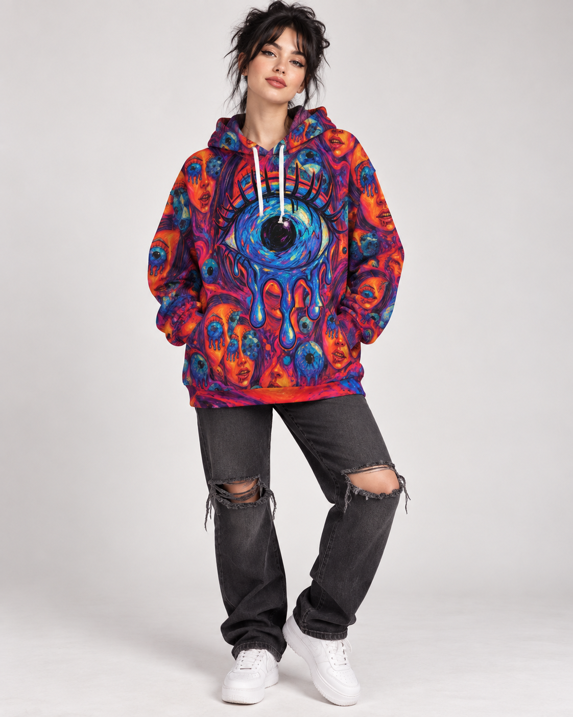 ALL EYES ON HER - The Last Ride of the American Dream Collection Cyberdelia Skunkworks - AOP HOODIE