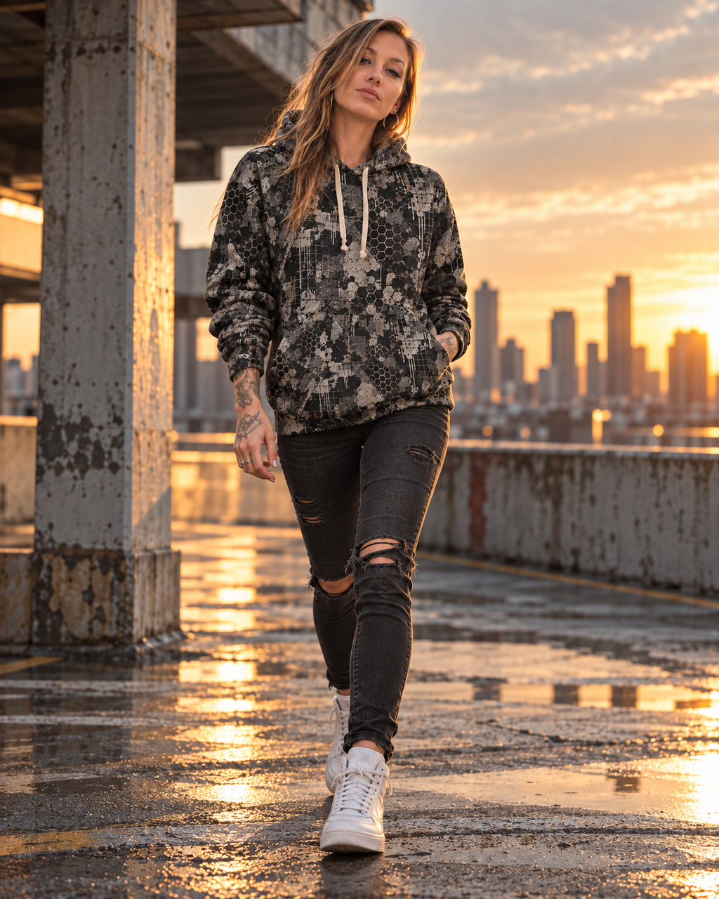 Concrete Ghost AOP Hoodie