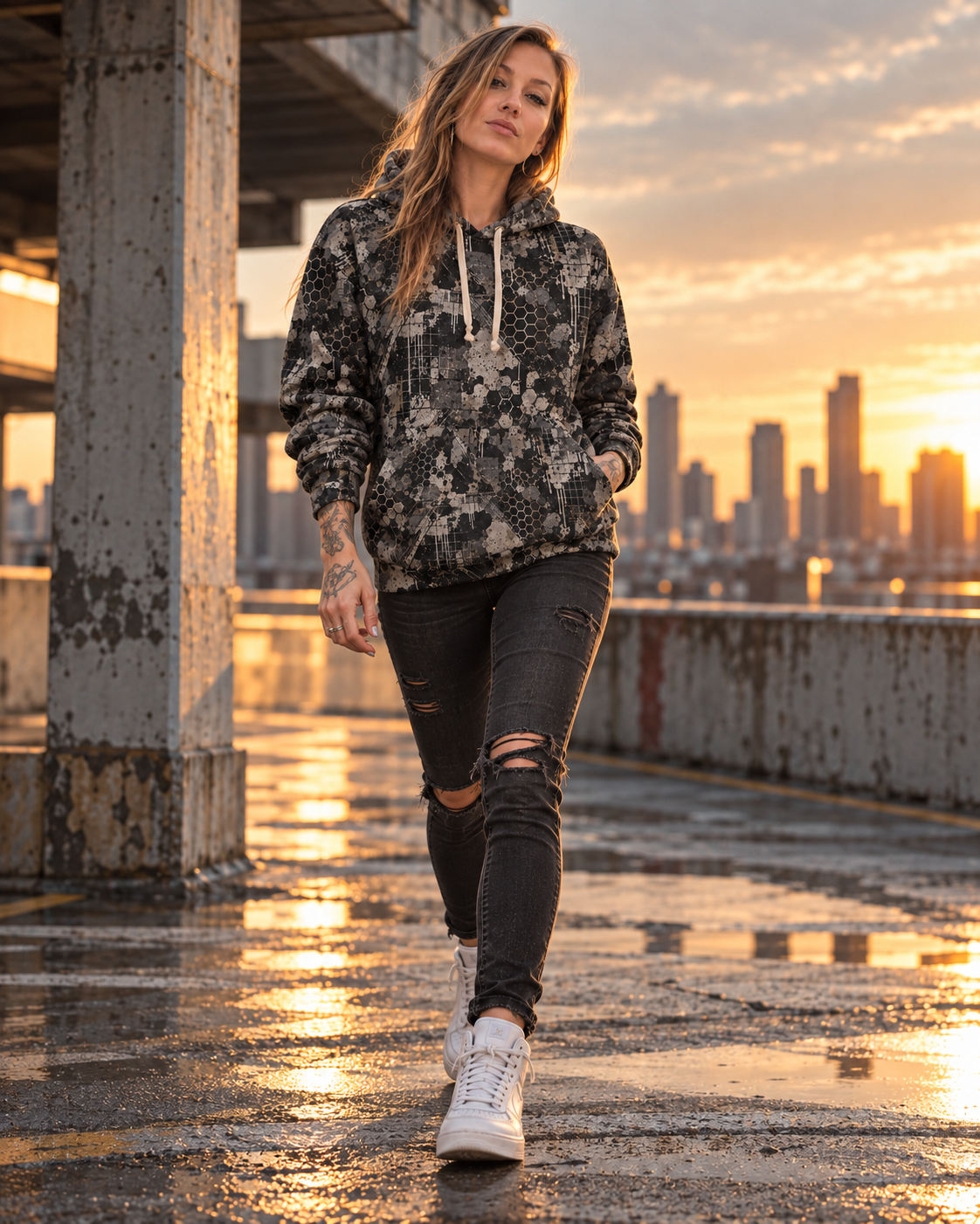 Concrete Ghost AOP Hoodie