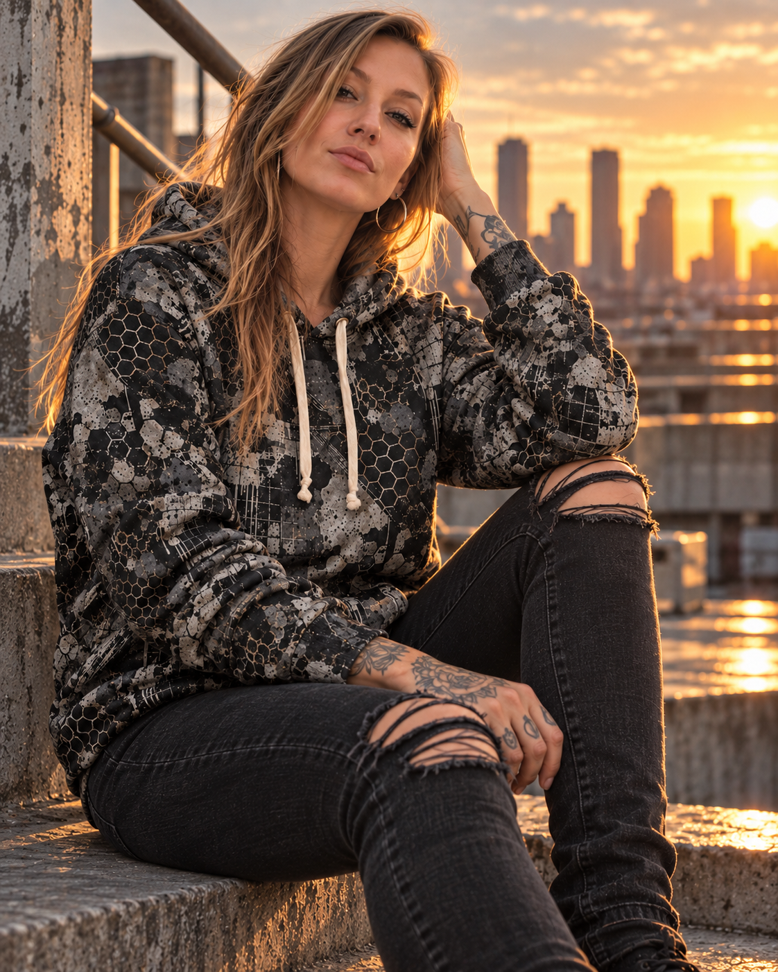 Concrete Ghost AOP Hoodie