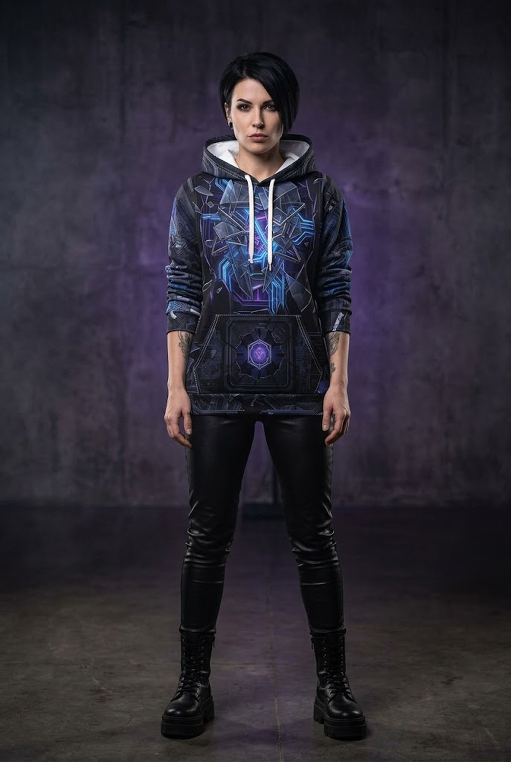 ZERO TRUST | Cyberpunk AOP Hoodie