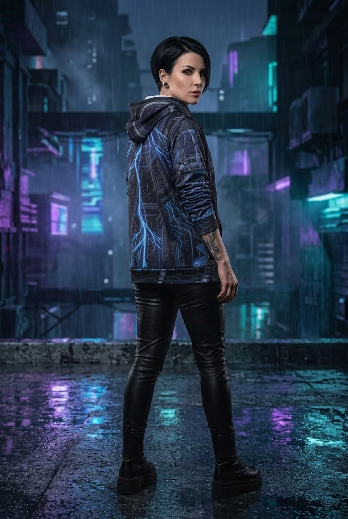 ZERO TRUST | Cyberpunk AOP Hoodie