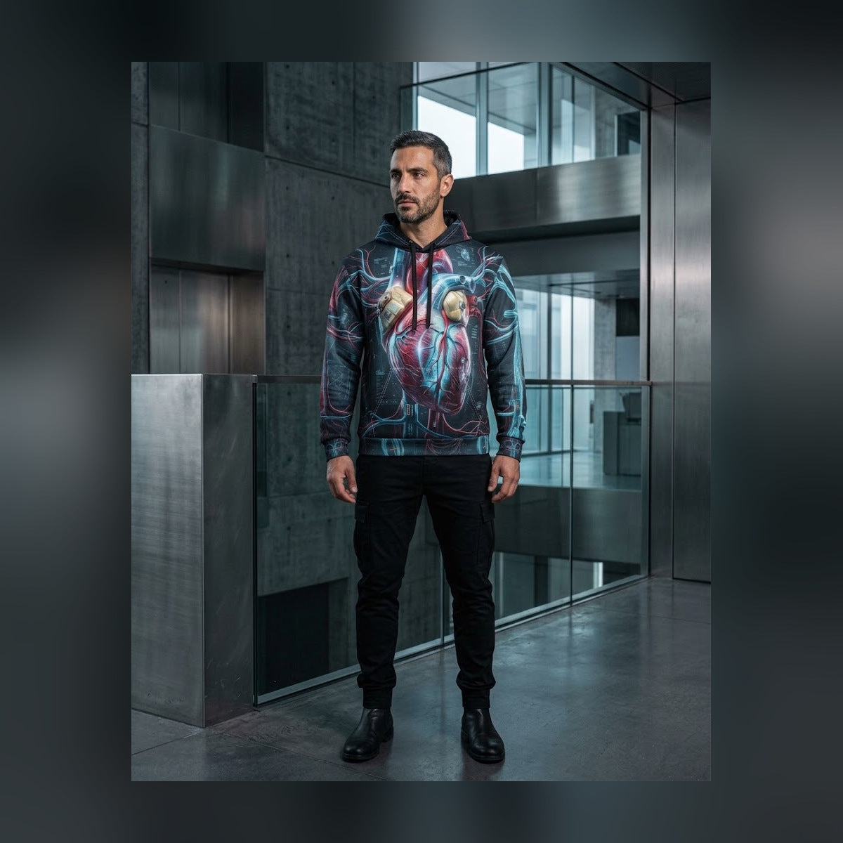 VITAL SIGNS Cyberdelia Skunkworks · All-Over-Print Hoodie