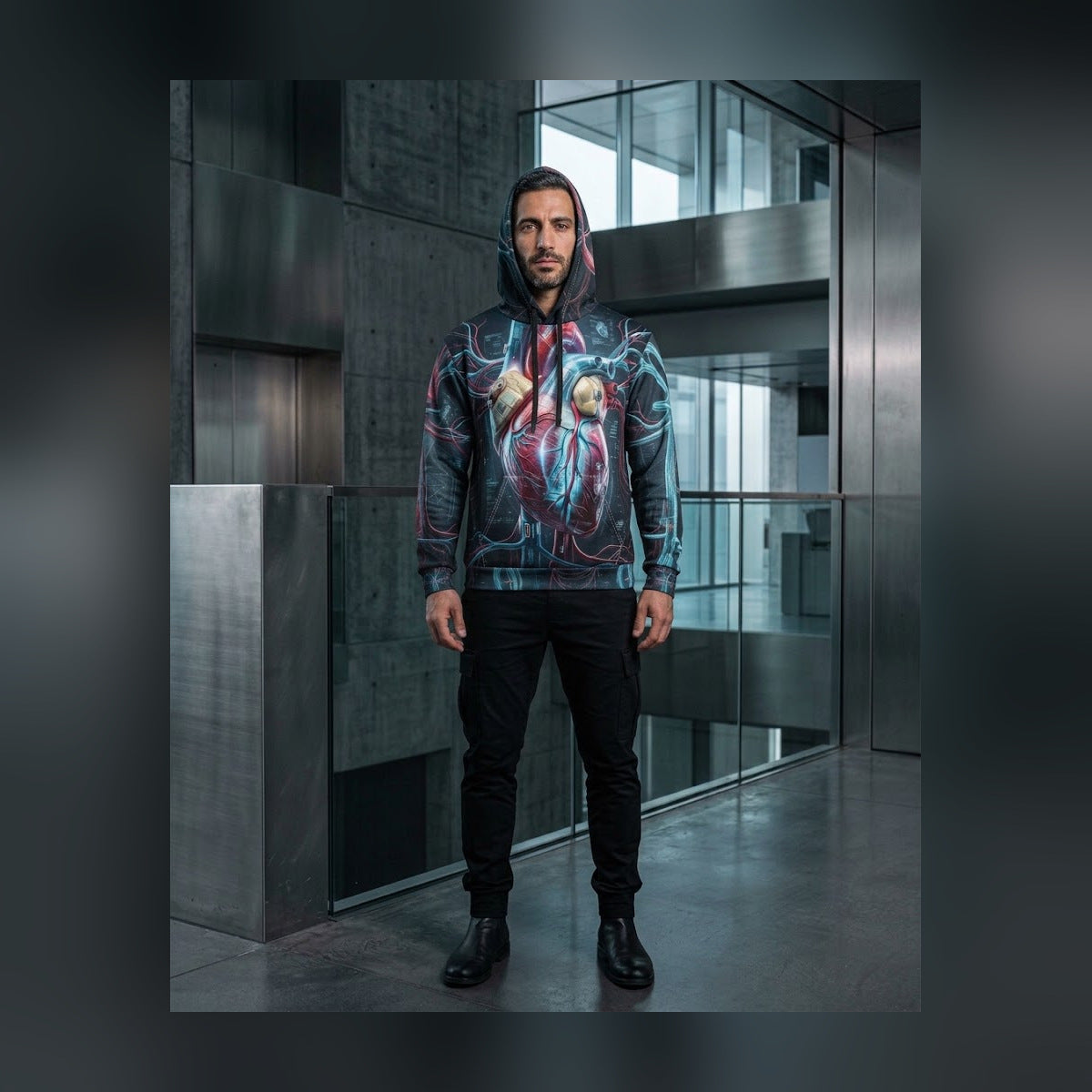 VITAL SIGNS Cyberdelia Skunkworks · All-Over-Print Hoodie