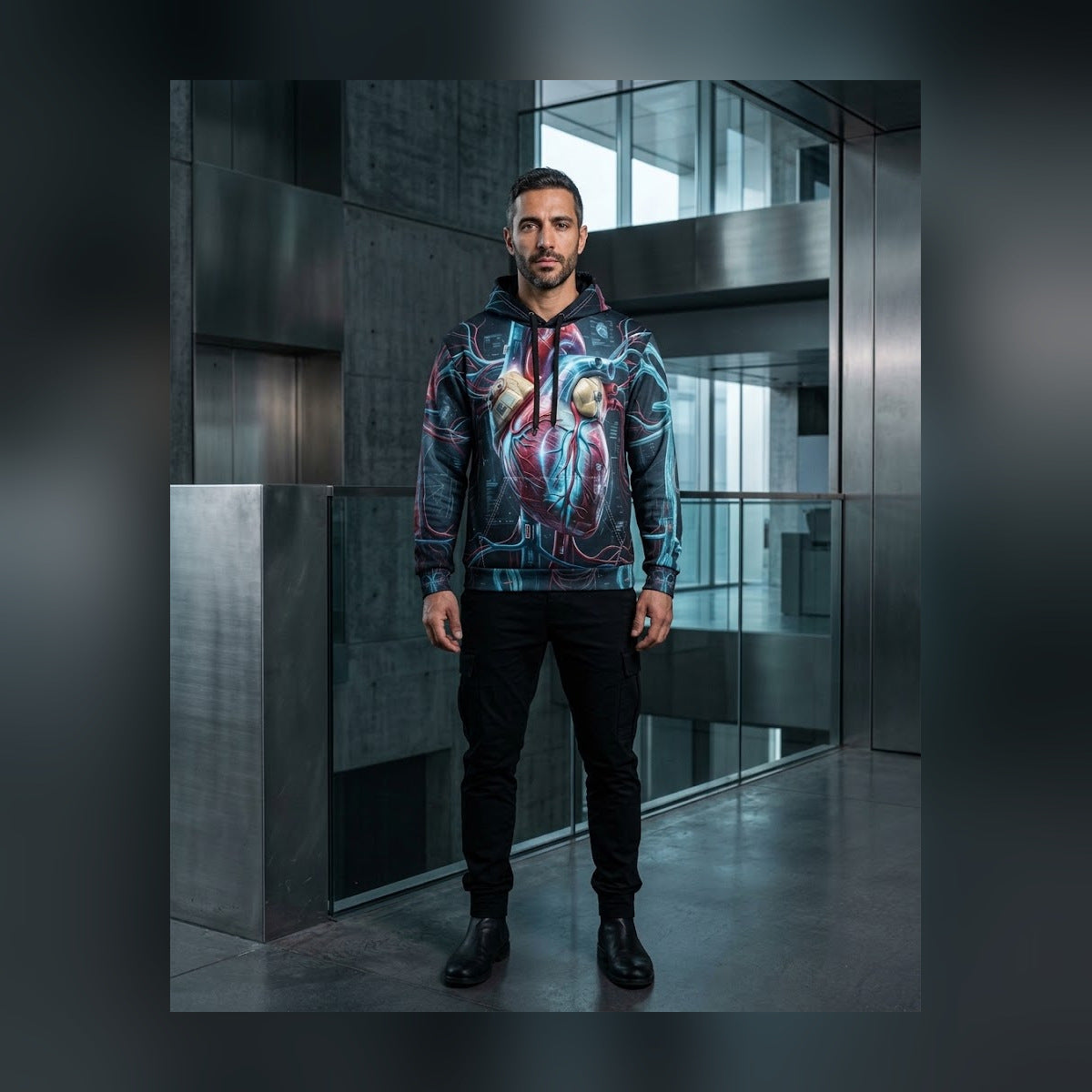 VITAL SIGNS Cyberdelia Skunkworks · All-Over-Print Hoodie