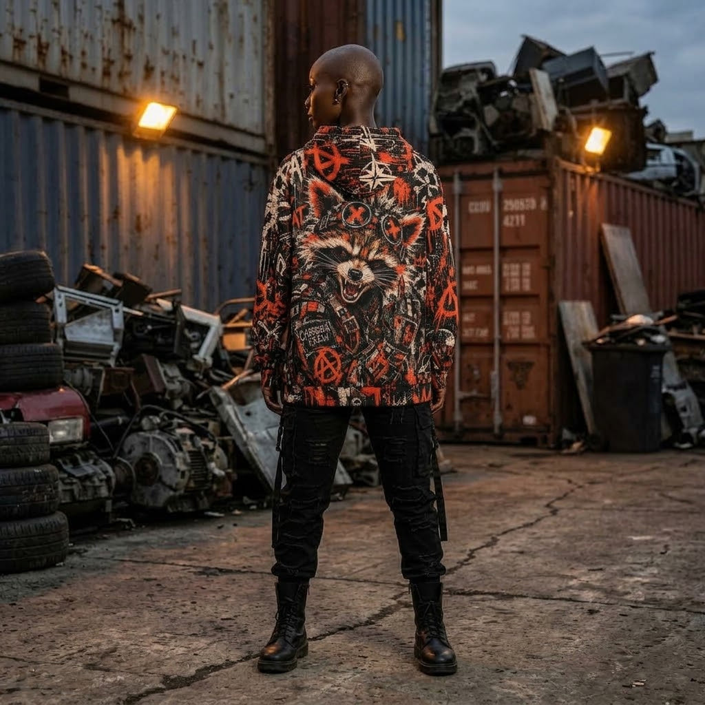 SCRAP ROYALTY Cyberdelia Crew | All-Over Print Hoodie