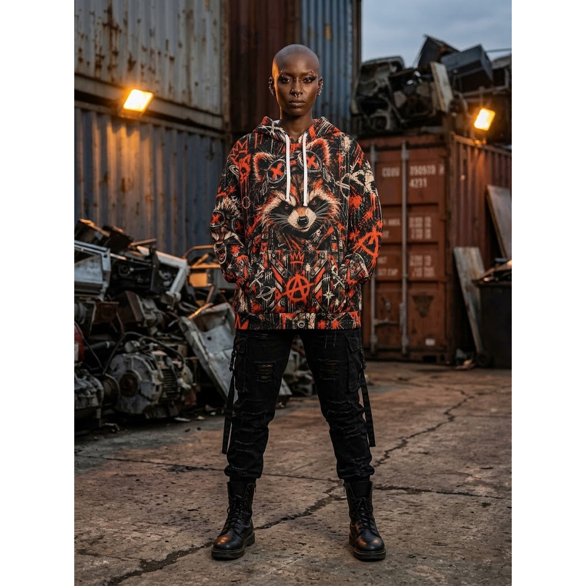 SCRAP ROYALTY Cyberdelia Crew | All-Over Print Hoodie