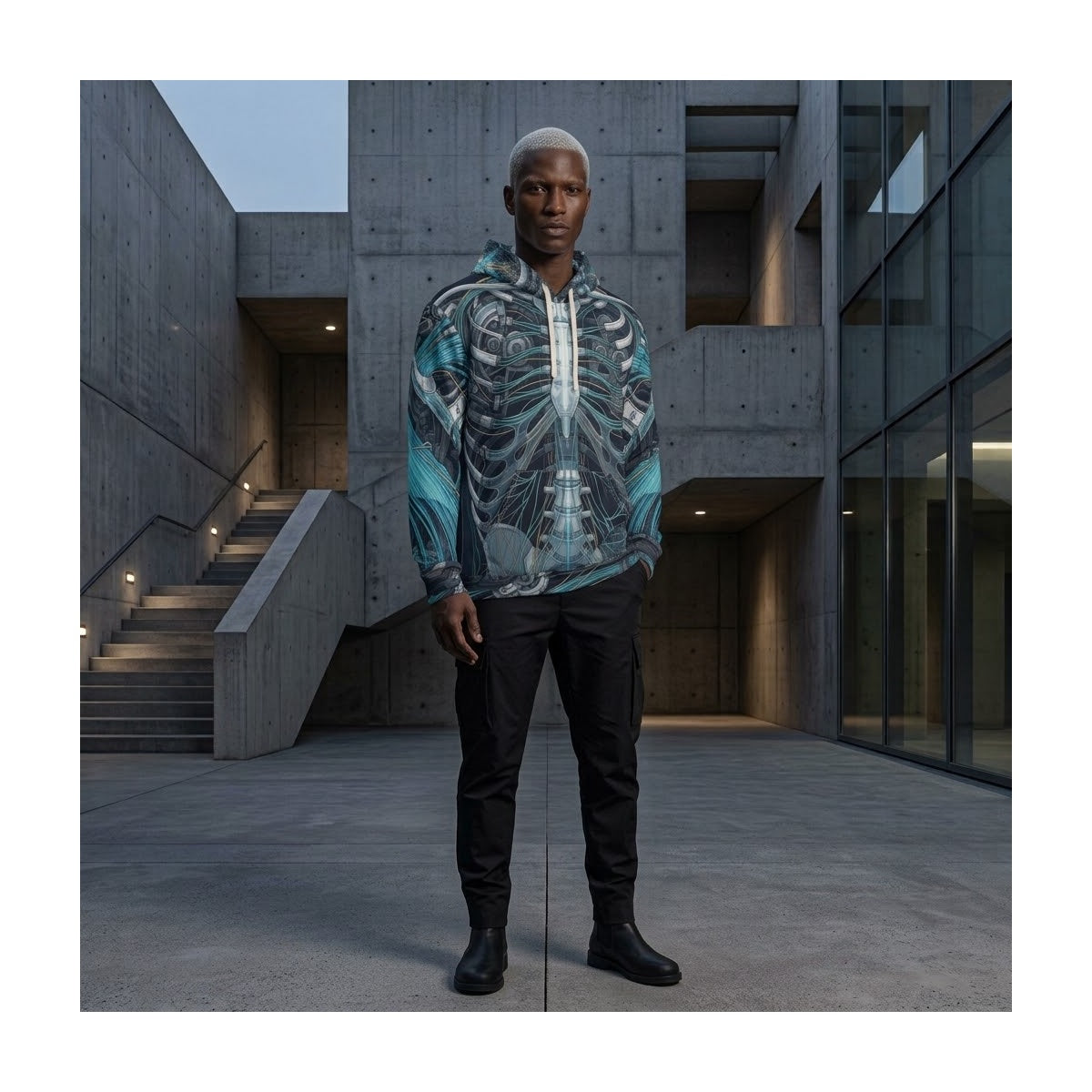 GHOST IN THE MACHINE Cyberdelia Skunkworks | All-Over Print Hoodie