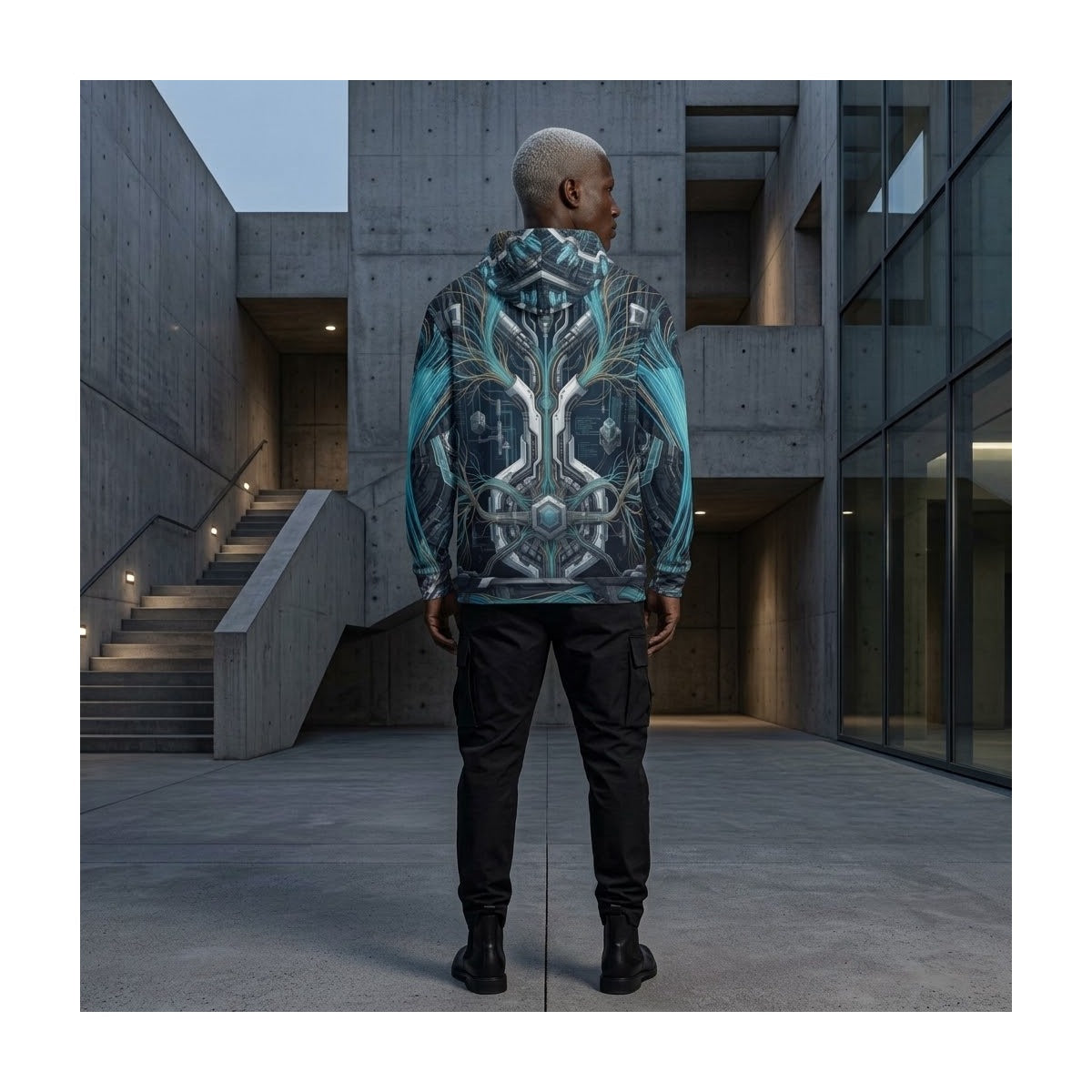 GHOST IN THE MACHINE Cyberdelia Skunkworks | All-Over Print Hoodie