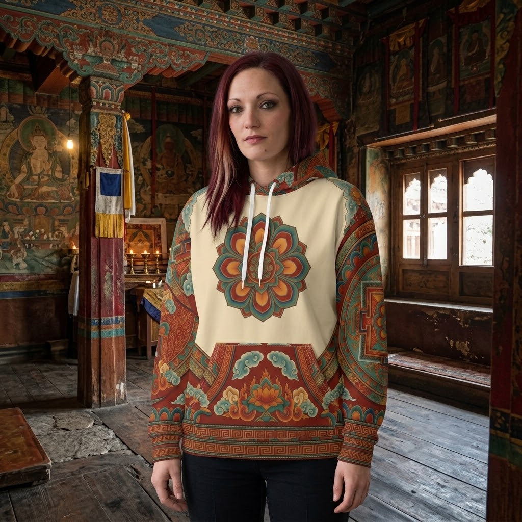 The Saffron Gate — All-Over Print Hoodie