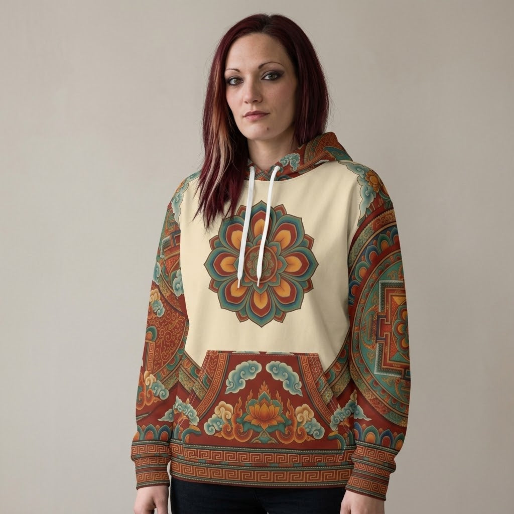 The Saffron Gate — All-Over Print Hoodie