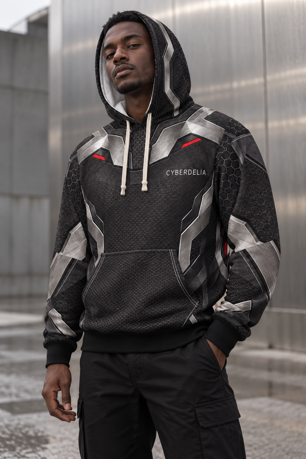CYBERDELIA — IRON VECTOR AOP Hoodie