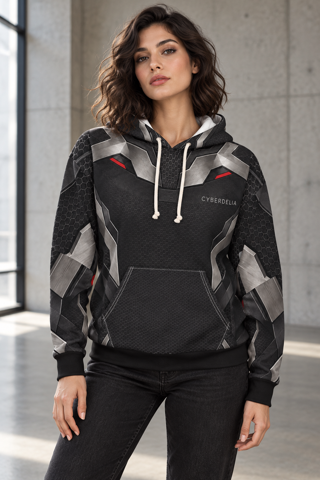 CYBERDELIA — IRON VECTOR AOP Hoodie