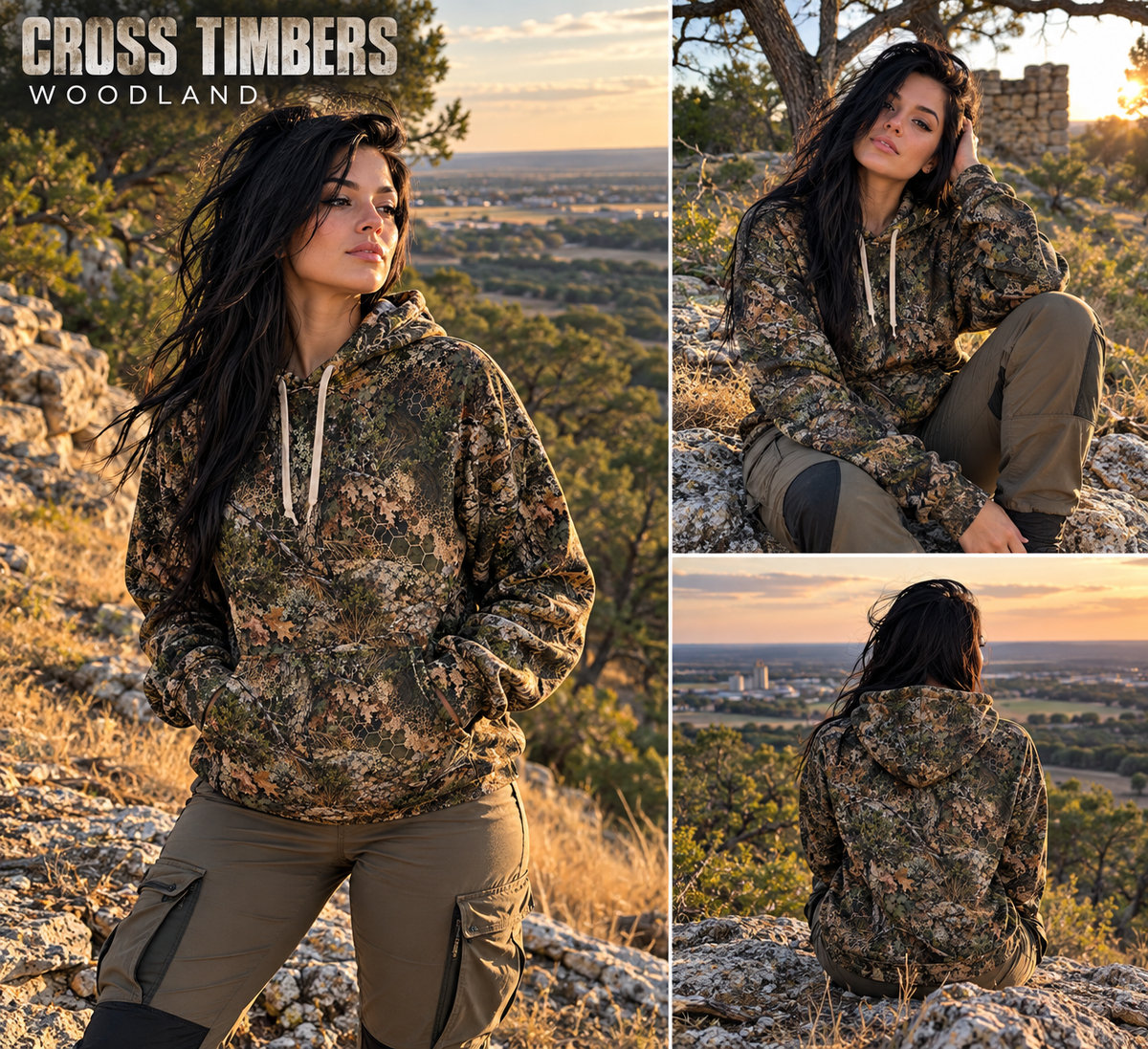 Cross Timbers Woodland AOP HOODIE