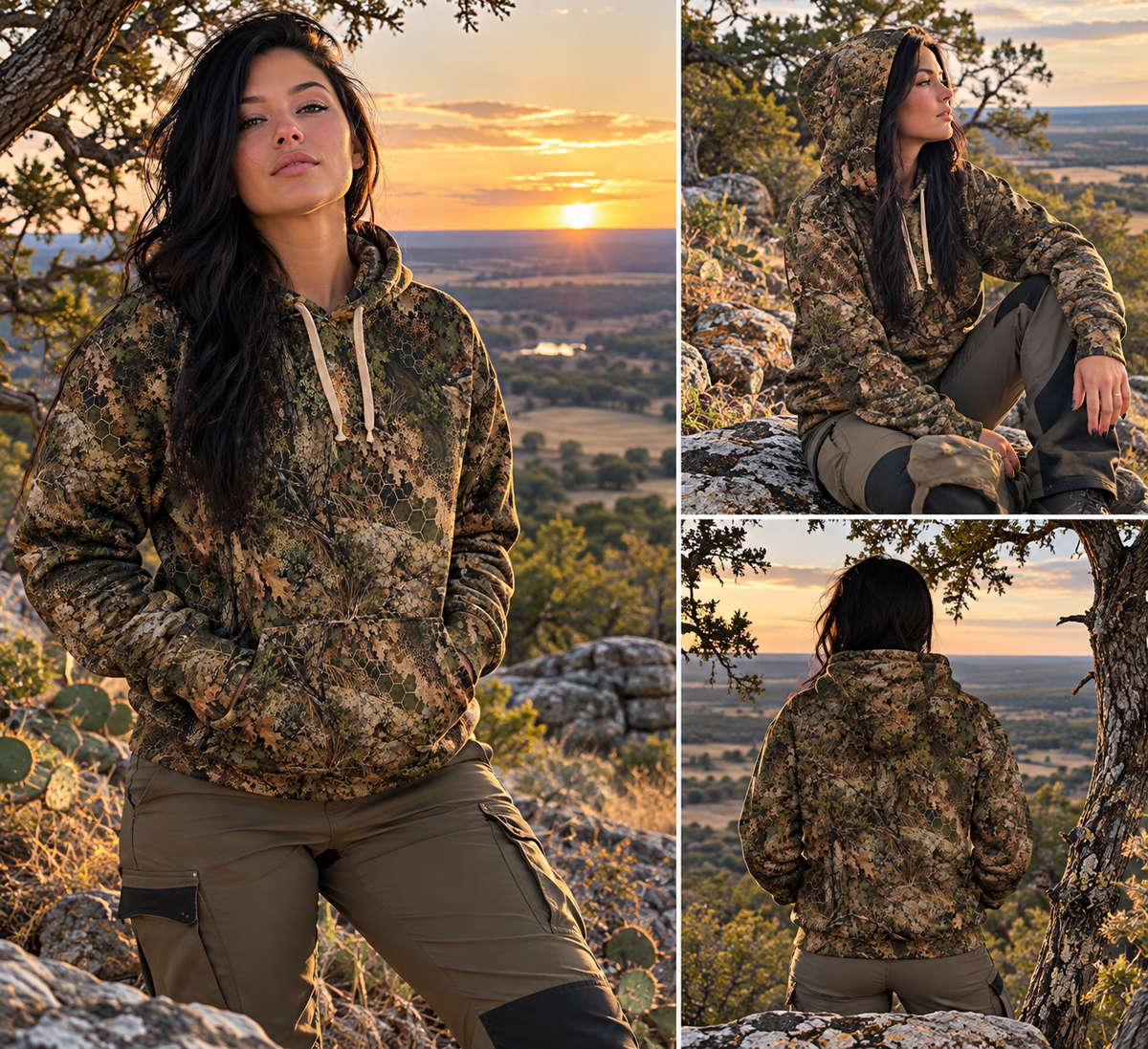 Cross Timbers Woodland AOP HOODIE