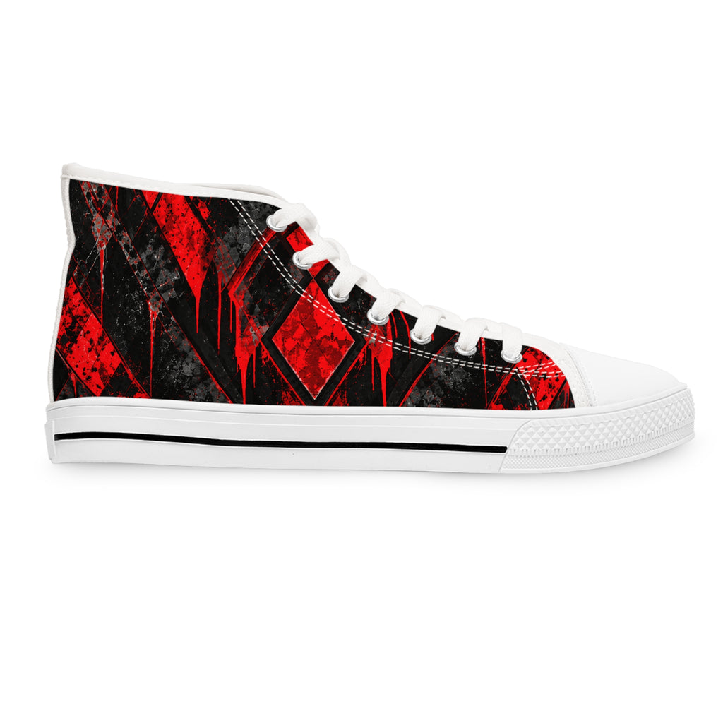 CRIMSON VICE Women's High-Top Sneakers | Cyberdelia Skunkworks