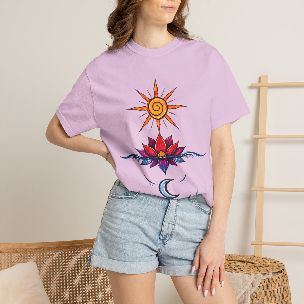 Solar Lotus — Krystal Starr Celestial Wear Unisex Graphic Tee