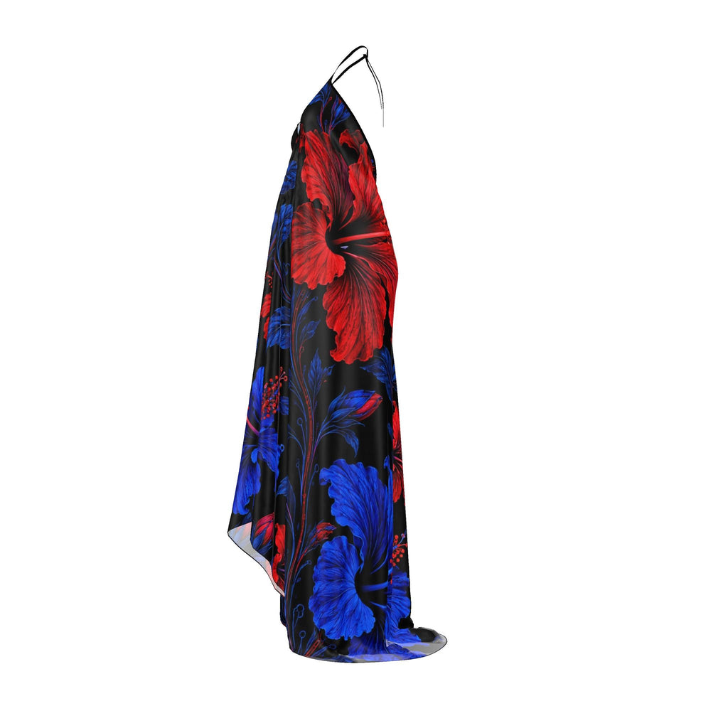 Crimson Nocturne | Backless Halterneck Gown