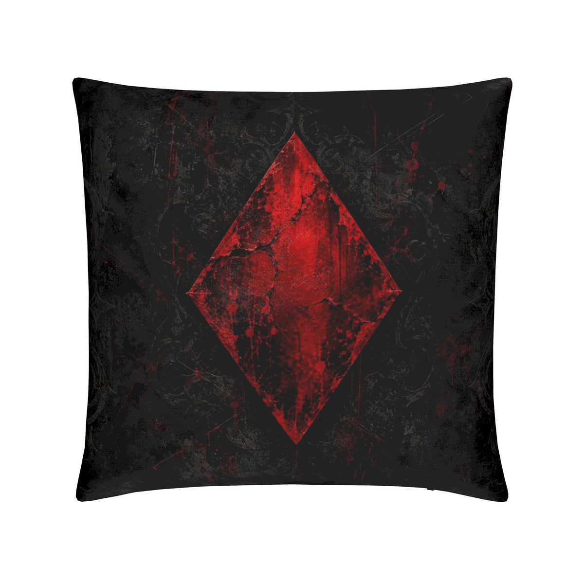 Crimson Sigil | Velvet Designer Cushion