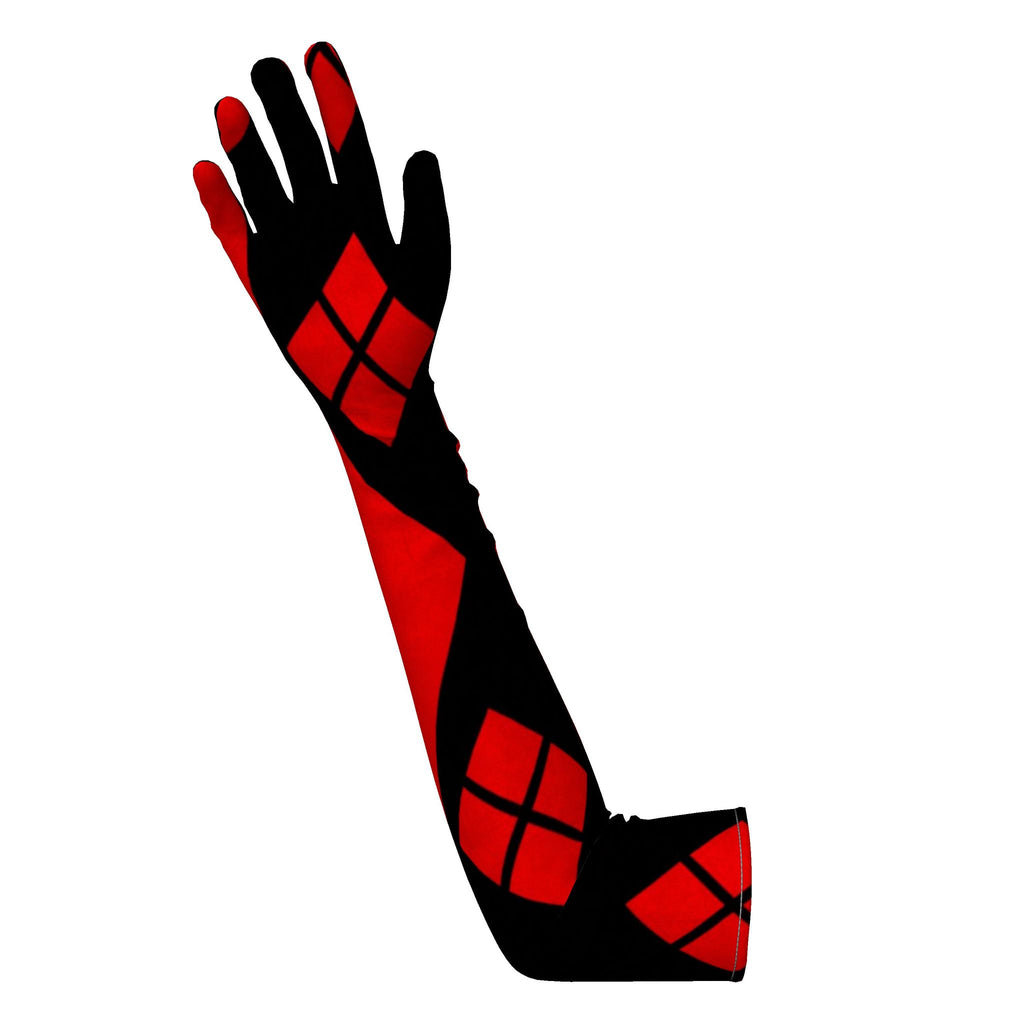 CRIMSON VICE | Harlequin Velvet Opera Gloves