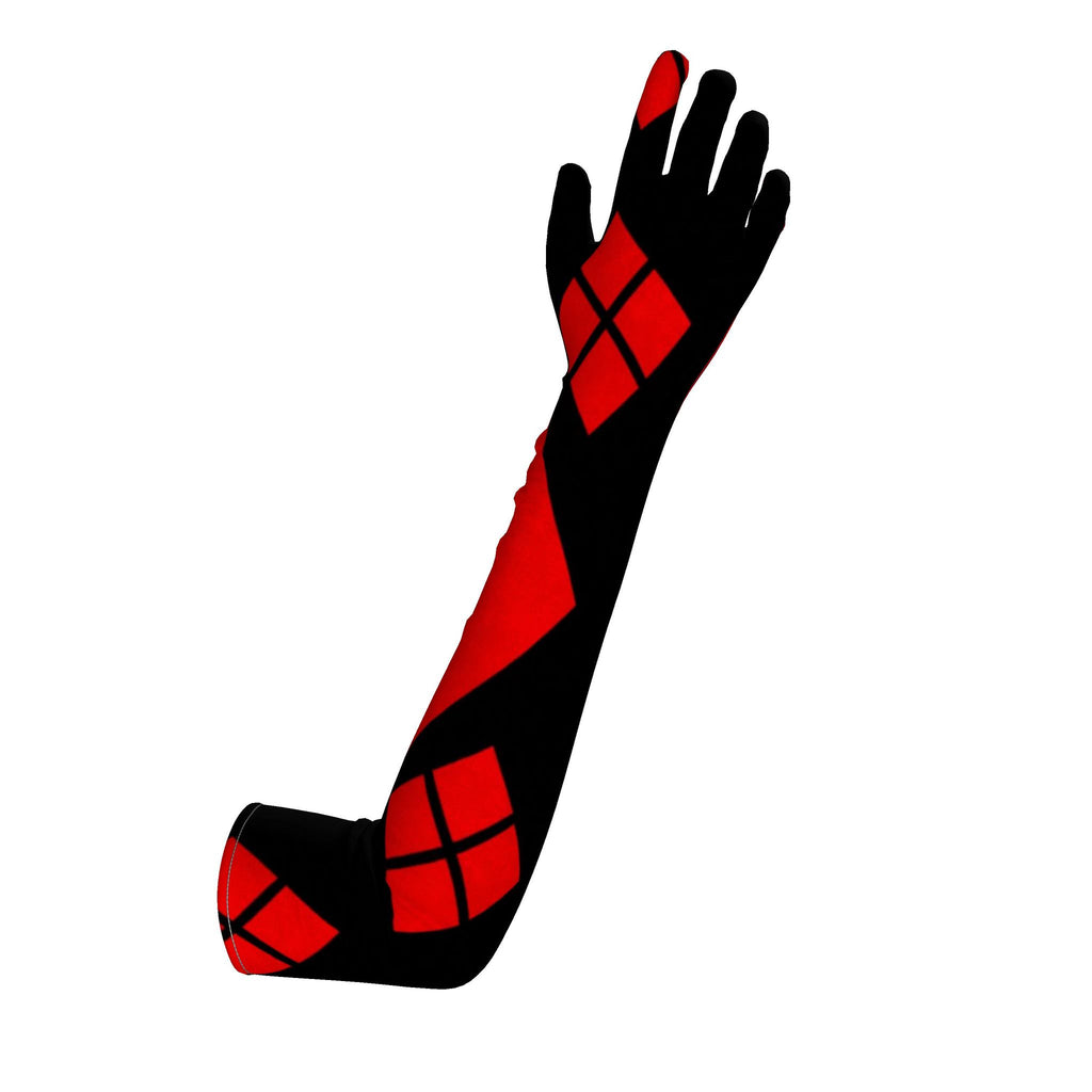 CRIMSON VICE | Harlequin Velvet Opera Gloves