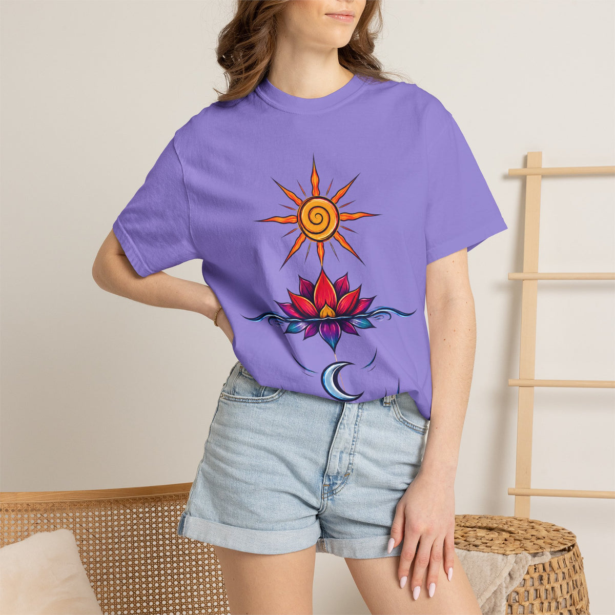 Solar Lotus — Krystal Starr Celestial Wear Unisex Graphic Tee