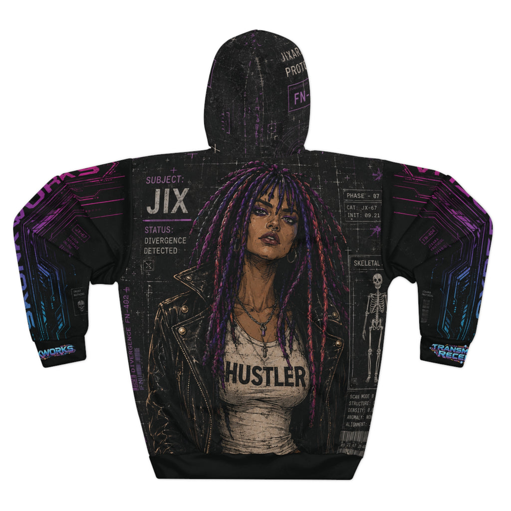 Cyberdelia Skunkworks False Normal Jixara Protocol Sleeve Patter #2 // All-Over Print Hoodie