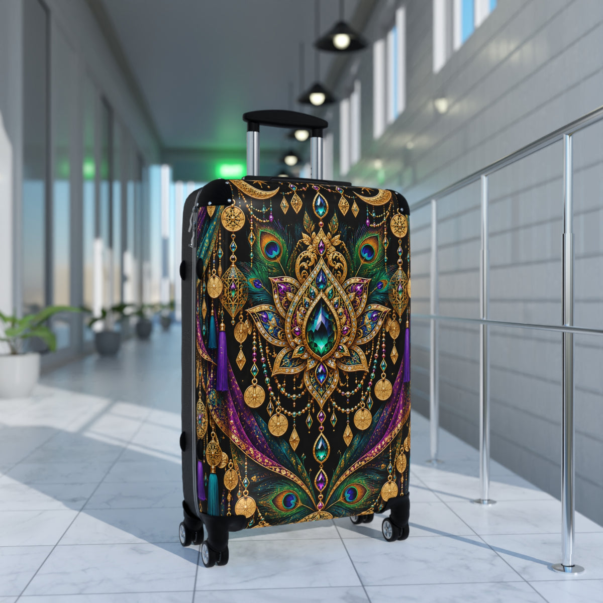 Peacock Mirage | Hard-Shell Spinner Suitcase