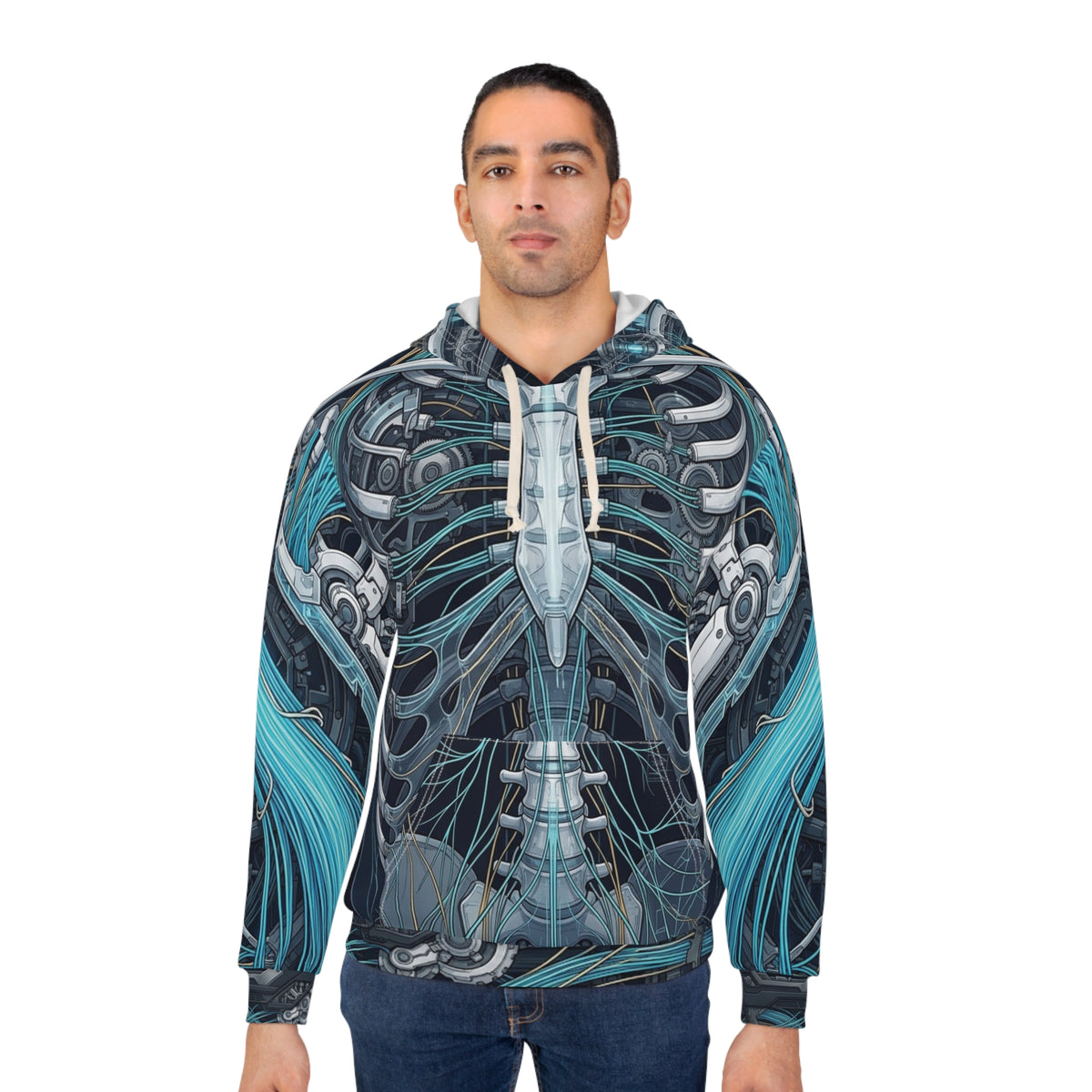 GHOST IN THE MACHINE Cyberdelia Skunkworks | All-Over Print Hoodie
