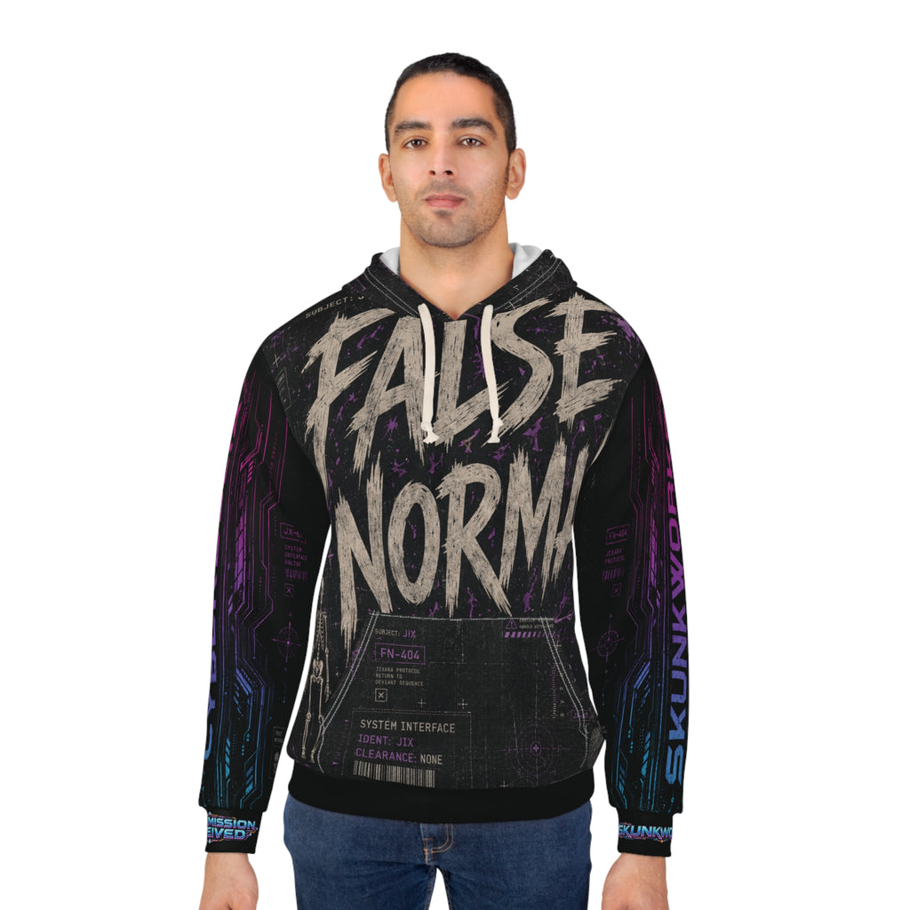 Cyberdelia Skunkworks False Normal Jixara Protocol Sleeve Patter #2 // All-Over Print Hoodie
