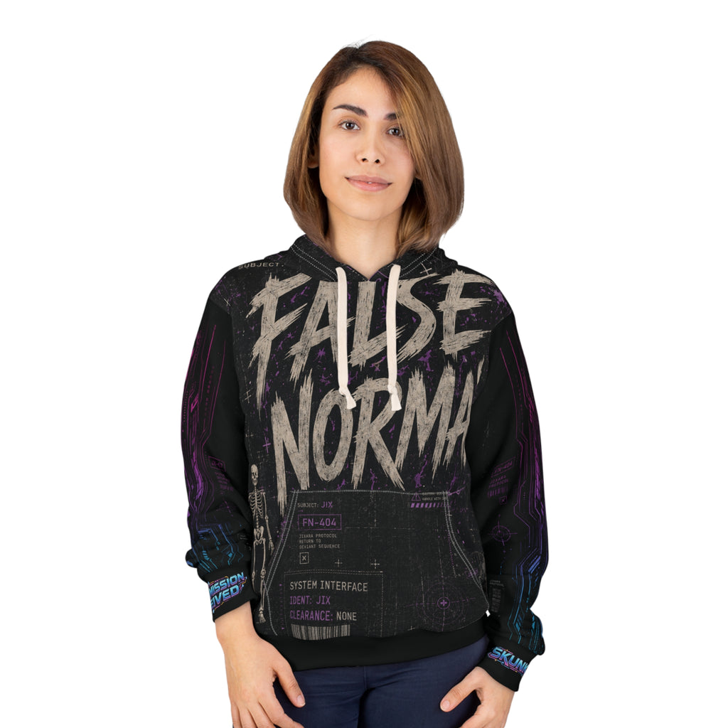 Cyberdelia Skunkworks False Normal Jixara Protocol Sleeve Patter #2 // All-Over Print Hoodie