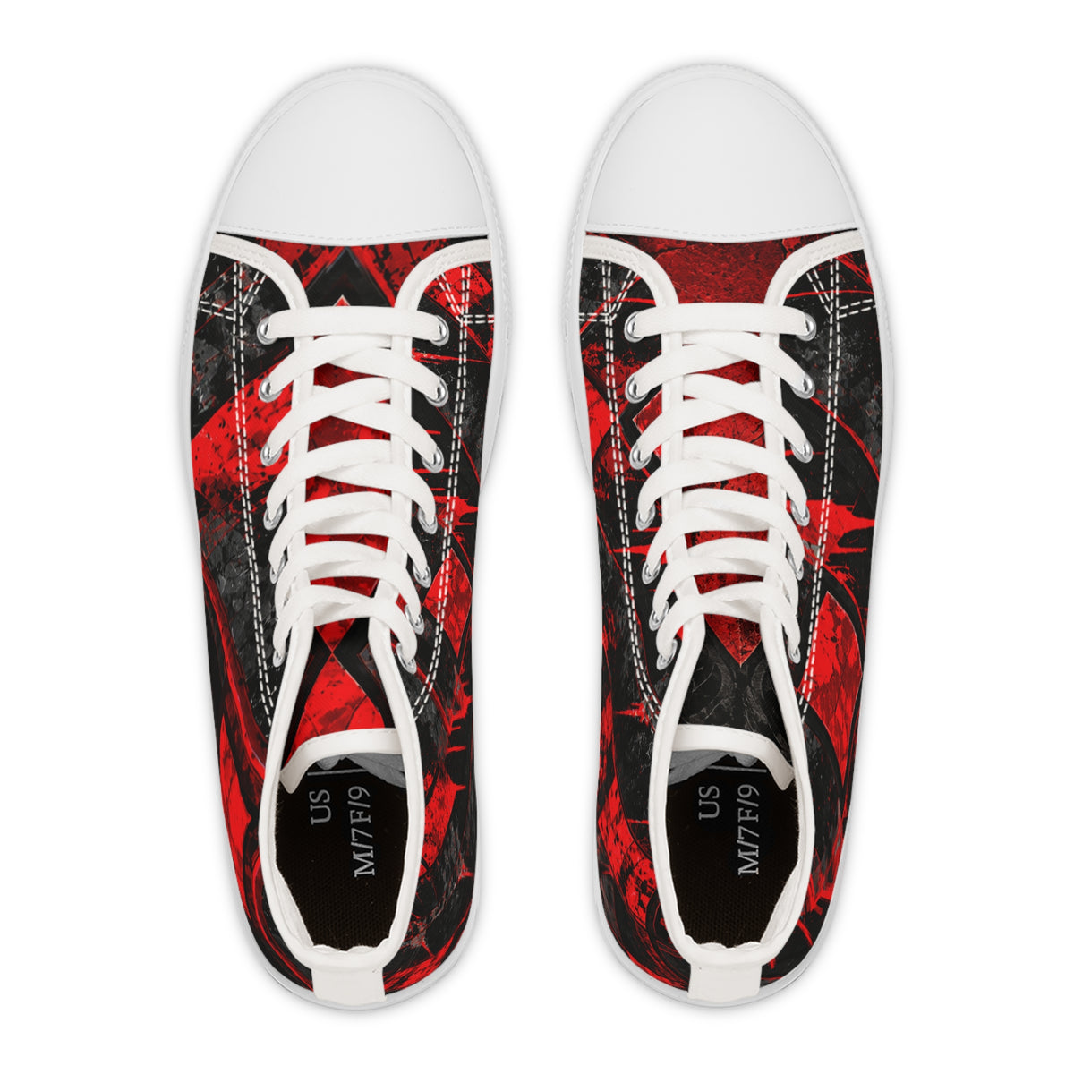 CRIMSON VICE Women's High-Top Sneakers | Cyberdelia Skunkworks