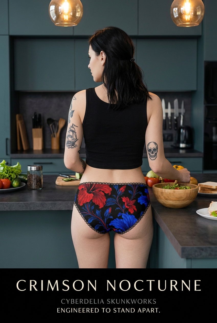 Crimson Nocturne knickers rear-view draft