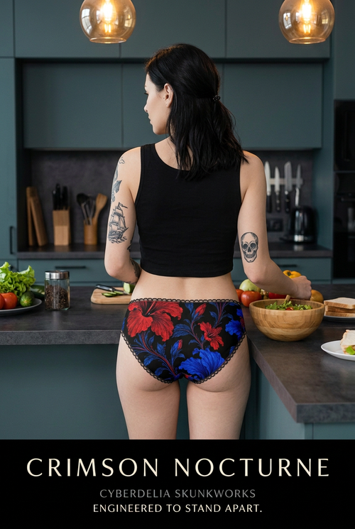 Crimson Nocturne knickers rear-view draft